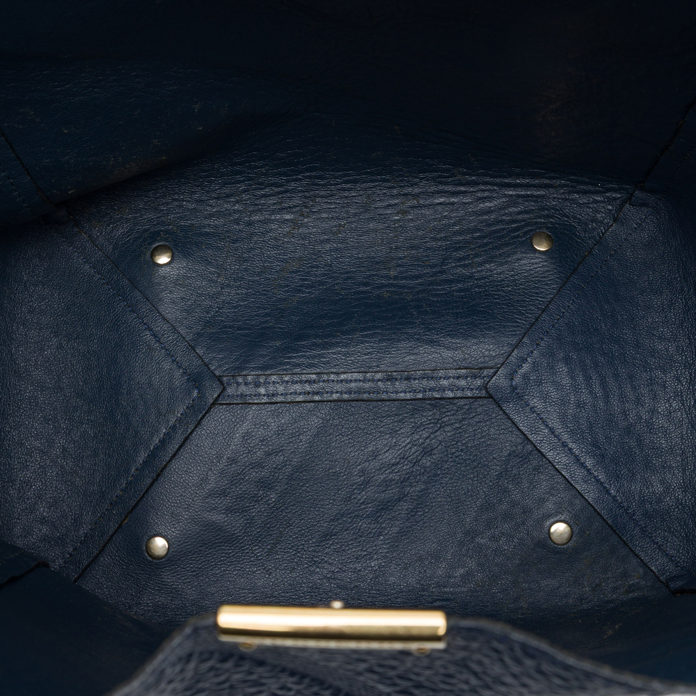 Pre-Loved Burberry Small Elephant Embossed Calfskin Check Canterbury Tote - Picture 4 of 6